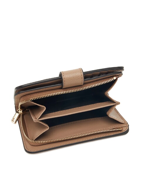 CAMELIA Portofel de dama din piele greige - Portofele femei