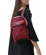 KWAY LAON Rucsac mic din nailon syrah roșu - Rucsacuri pentru școală și timp liber - 5