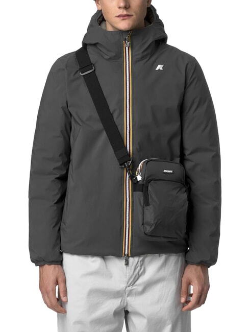 ERLOY Geanta din nailon cu buzunar umbră gri dk - Genți de umăr bărbați