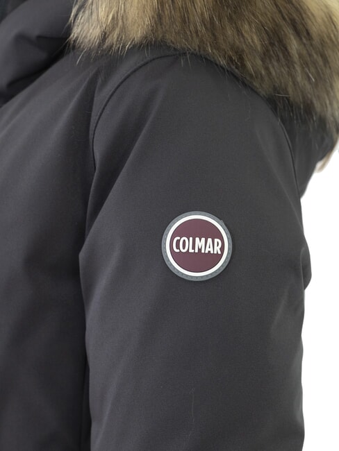 PURENESS Jachetă din puf bimaterial cu glugă negru - Jachete pentru copii