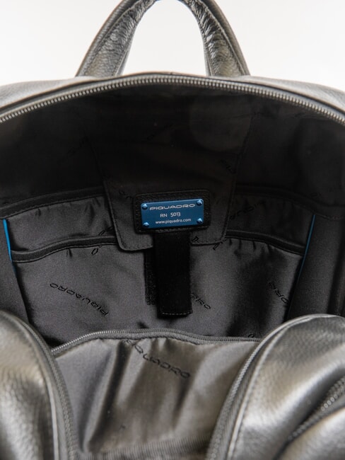 X1 Rucsac pentru laptop din piele de 15,6". negru - Rucsacuri pentru laptop