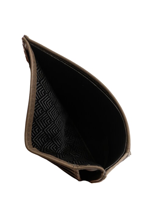 STELVIO Portcard plat din piele GRI - Portofele bărbați