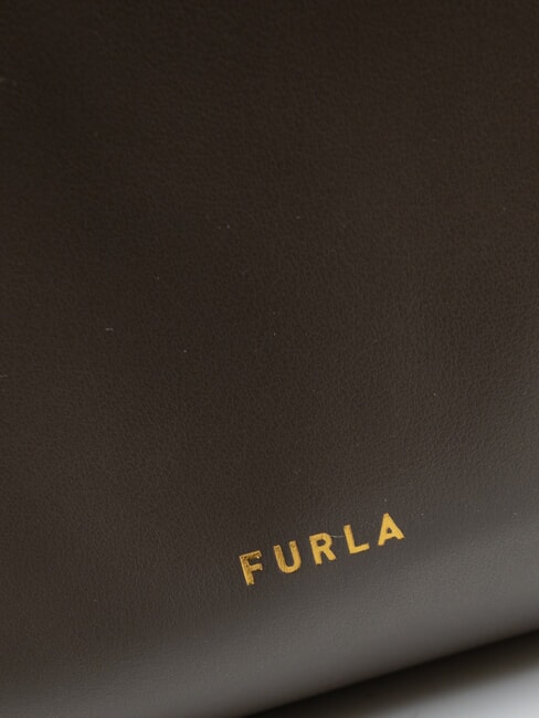 DOMUS  Geantă de umăr, piele gri urban - Genți femei