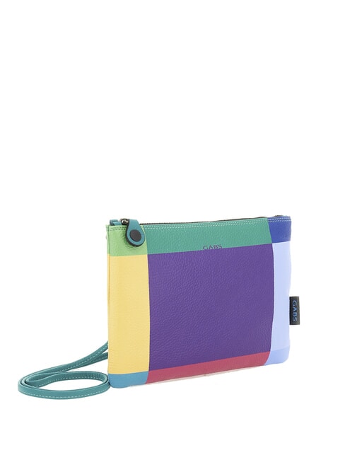 BEYONCE POP M Geantă de umăr din piele cu curea de mână violet geometric - Genți femei