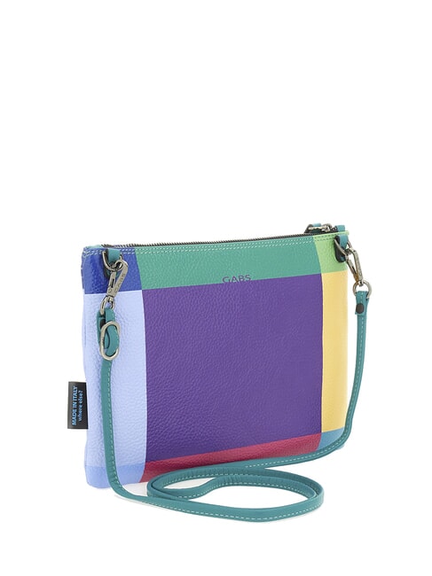 BEYONCE POP M Geantă de umăr din piele cu curea de mână violet geometric - Genți femei