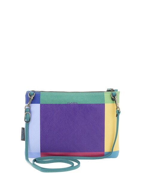 BEYONCE POP M Geantă de umăr din piele cu curea de mână violet geometric - Genți femei