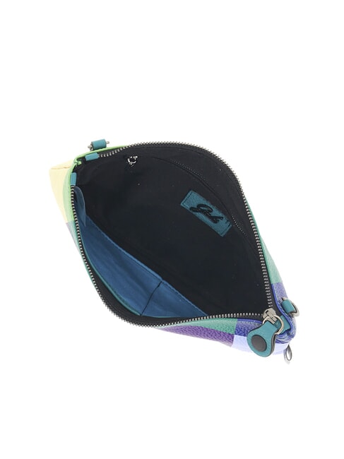 BEYONCE POP M Geantă de umăr din piele cu curea de mână violet geometric - Genți femei