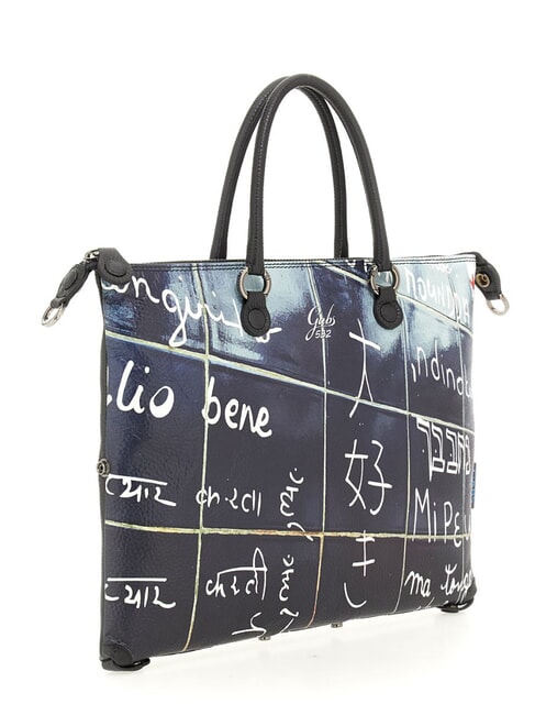 G3 PLUS LARGE MULTICOLOR Geantă de cumpărături plată transformabilă Te iubesc - Genți femei