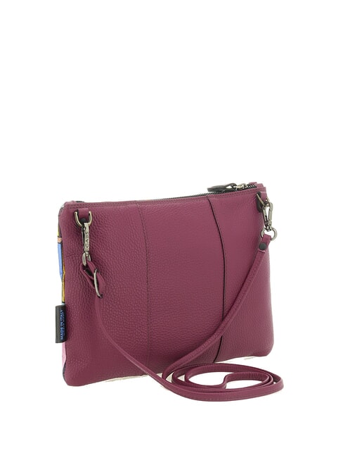 BEYONCE MULTICOLOR M Geantă de umăr din piele cu curea de mână mural geometric - Genți femei