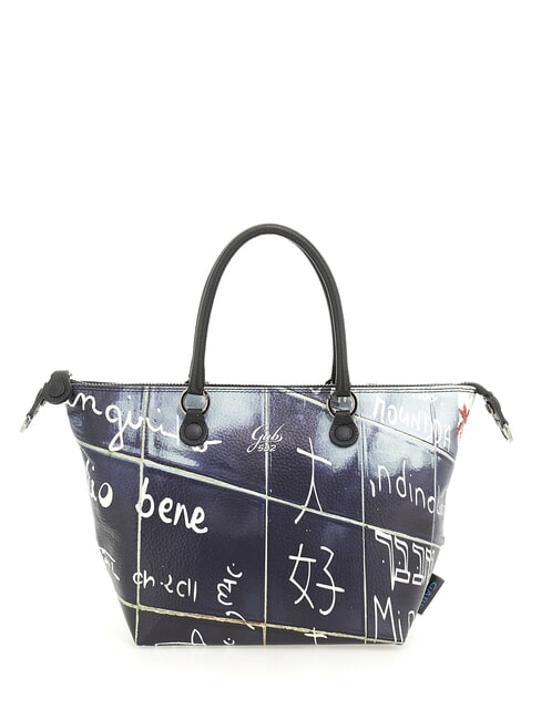 G3 PLUS MEDIUM MULTICOLOR Geantă de cumpărături plată transformabilă Te iubesc - Genți femei