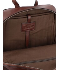 THE BRIDGE ALBERTO Rucsac pentru laptop de 13", din piele Maro / Paladiu - Rucsacuri pentru laptop - 3