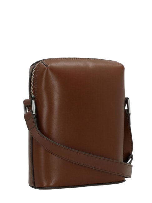 ALBERTO Geantă de piele Maro / Paladiu - Genți de umăr bărbați