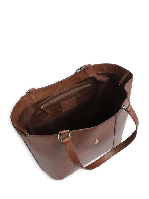 ERICA Geantă de cumpărături din piele BROWN - Genți femei