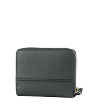 THE BRIDGE DOMITILLA Portofel mediu din piele cu fermoar malachit de culoare aurie - Portofele femei - 2