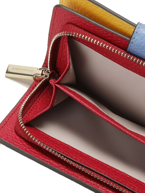 METALLIC TRICOLOR Portofel de piele sangrie - Portofele femei