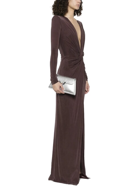 DEW Geanta de umar, din piele SILVER - Genți femei