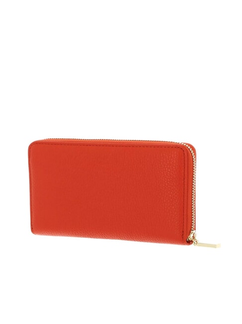 METALLIC SOFT Portofel din piele texturată cu fermoar gazpacho - Portofele femei