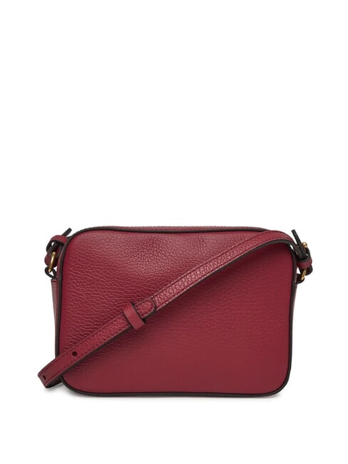 BEAT SOFT Mini geanta din piele texturata sangrie - Genți femei