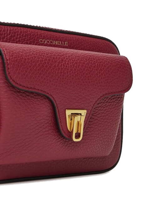 BEAT SOFT Mini geanta din piele texturata sangrie - Genți femei