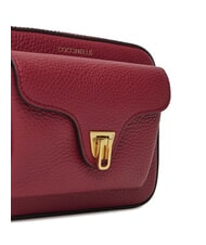 COCCINELLE BEAT SOFT Mini geanta din piele texturata sangrie - Genți femei - 3