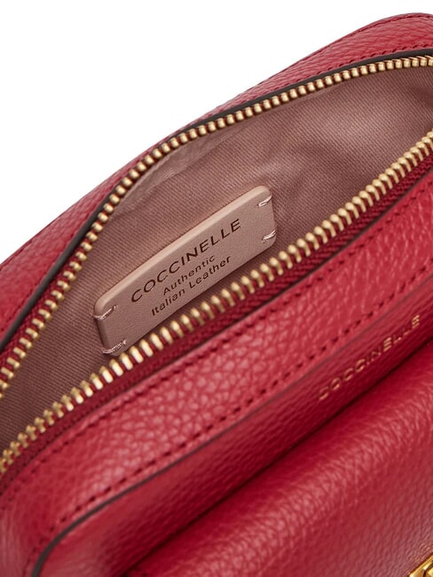 BEAT SOFT Mini geanta din piele texturata sangrie - Genți femei