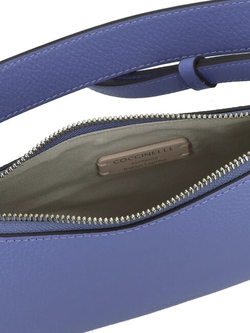 MERVEILLE Geanta de umar din piele texturata albastru - Genți femei