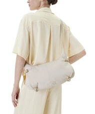 COCCINELLE ABIGAIL Geantă de umăr din piele ciocănită alb - Genți femei - 5