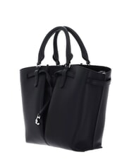 COCCINELLE FLORES Geantă medie din piele ciocănită negru - Genți femei - 2