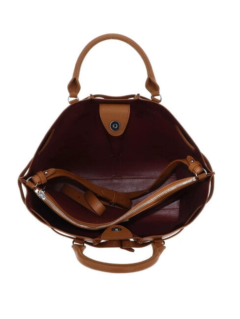 FLORES Geantă medie din piele ciocănită CUIR - Genți femei