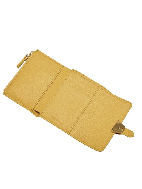 CAMPUS Portofel compact din piele ciocănită &icirc;nsorită - Portofele femei