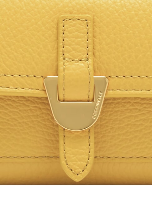 CAMPUS Portofel compact din piele ciocănită &icirc;nsorită - Portofele femei