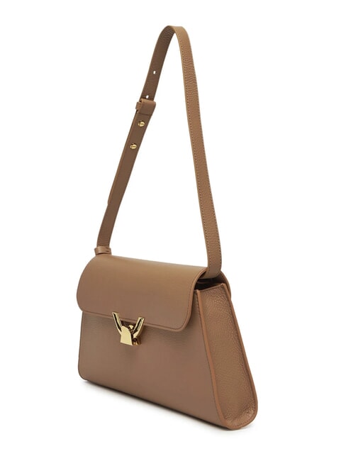 DEW Geantă de umăr medie din piele ciocănită piei - Genți femei