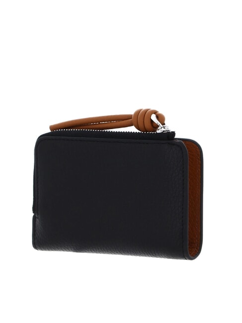 MYRTHA MAXI LOG Portofel mediu din piele cu fermoar noir/cuir - Portofele femei