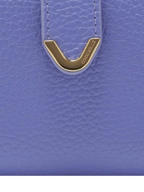 DEW Portofel mediu din piele ciocănită albastru - Portofele femei