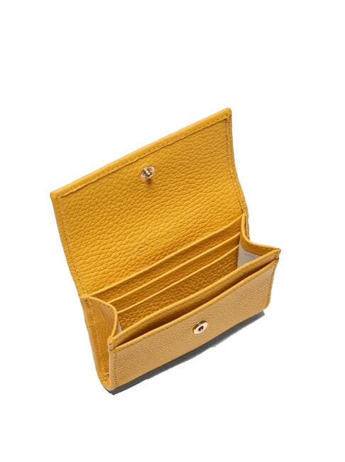 METALLIC SOFT Portcard din piele ciocănită însorită - Portofele femei