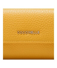 COCCINELLE METALLIC SOFT Portcard din piele ciocănită însorită - Portofele femei - 3