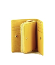 COCCINELLE METALLIC SOFT Portofel compact din piele ciocănită - Portofele femei