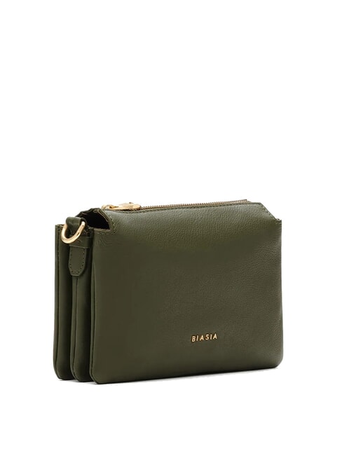 FEATHER SMALL Geantă mică de umăr din piele muşchi - Genți femei