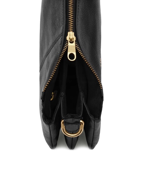 FEATHER SMALL Geantă mică de umăr din piele negru - Genți femei