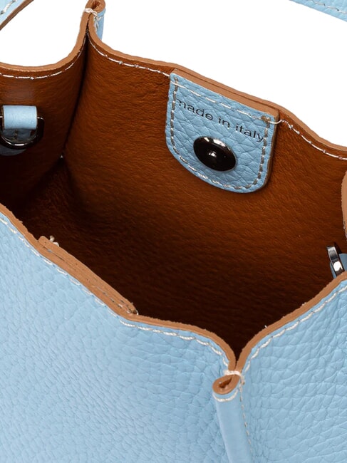 DORY Geantă de umăr tip buzunar, cu curea de umăr cer-caramel - Genți femei