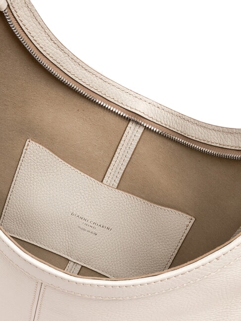 NORMA Geantă hobo de umăr din piele MARMURA - Genți femei