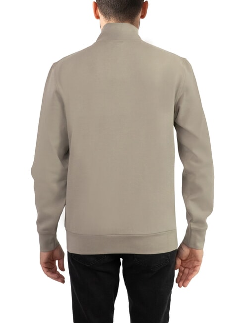 COUNTED Hanorac cu fermoar complet crema de cafea - hanorace