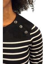 GUESS HELEN Pulover dungă neagră și crem - Pulovere pentru femei - 3