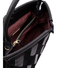 COCCINELLE LISBET GEOMETRIC PATCH Geantă de m&acirc;nă din piele cu curea de umăr negru - Genți femei - 4