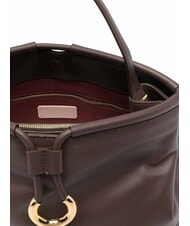 COCCINELLE LISBET Geantă de mână din piele cu curea de umăr brunetă - Genți femei - 4