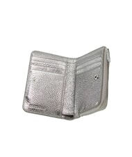 COCCINELLE METALLIC SOFT Portofel mic din piele oţel - Portofele femei - 2