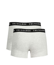 TRUSSARDI BRANDED ELASTIC Două perechi de boxeri melanj gri - Slip pentru bărbați - 2