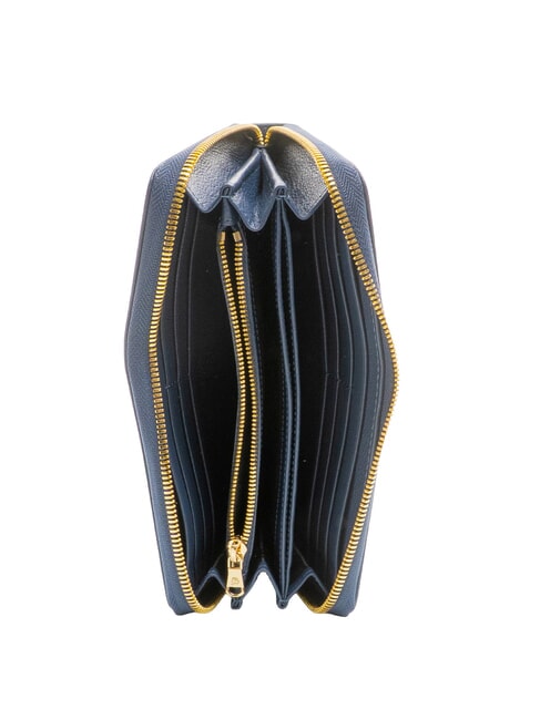 BASIC Portofel din piele cu fermoar albastru - Portofele femei