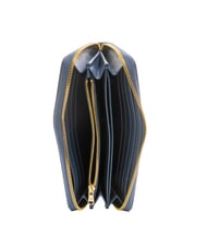 BRACCIALINI BASIC Portofel din piele cu fermoar albastru - Portofele femei - 2