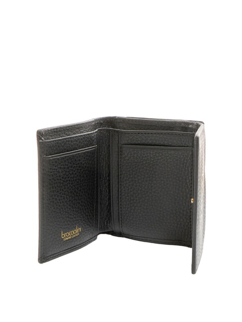 BASIC Portofel compact din piele negru - Portofele femei